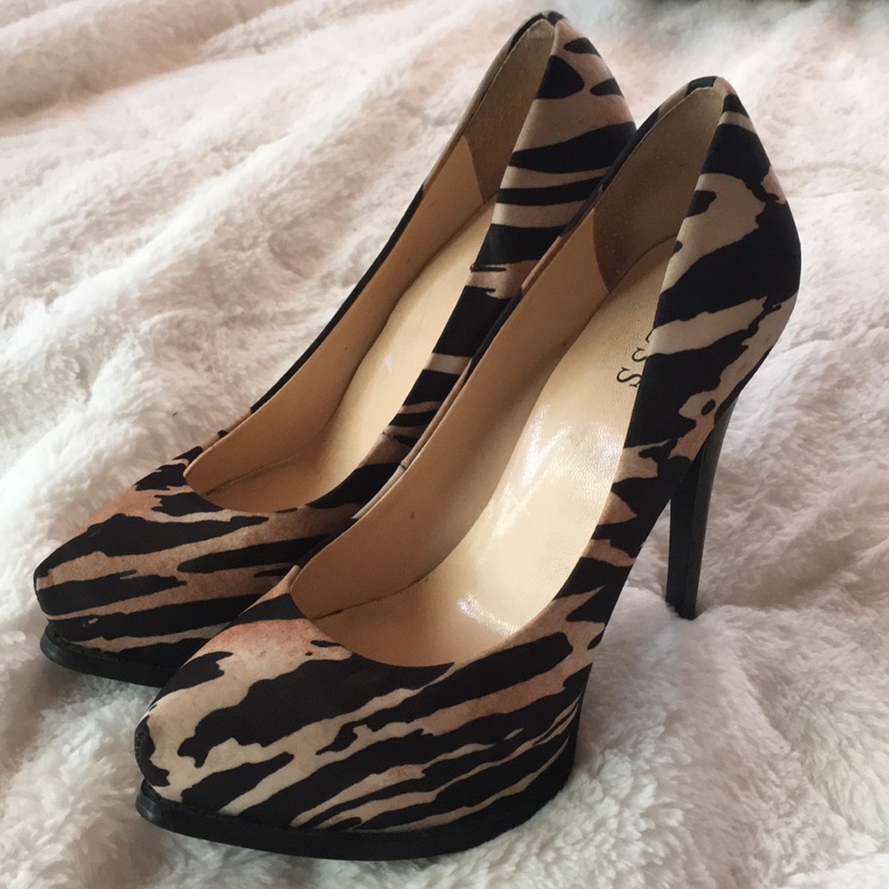 GUESS Animal Print High Heels